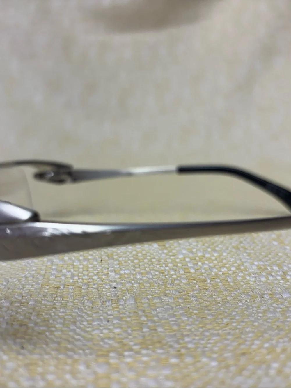 Masaki matsushima Sleek Silver Metal Eyeglass Temples with Engraved Model Code